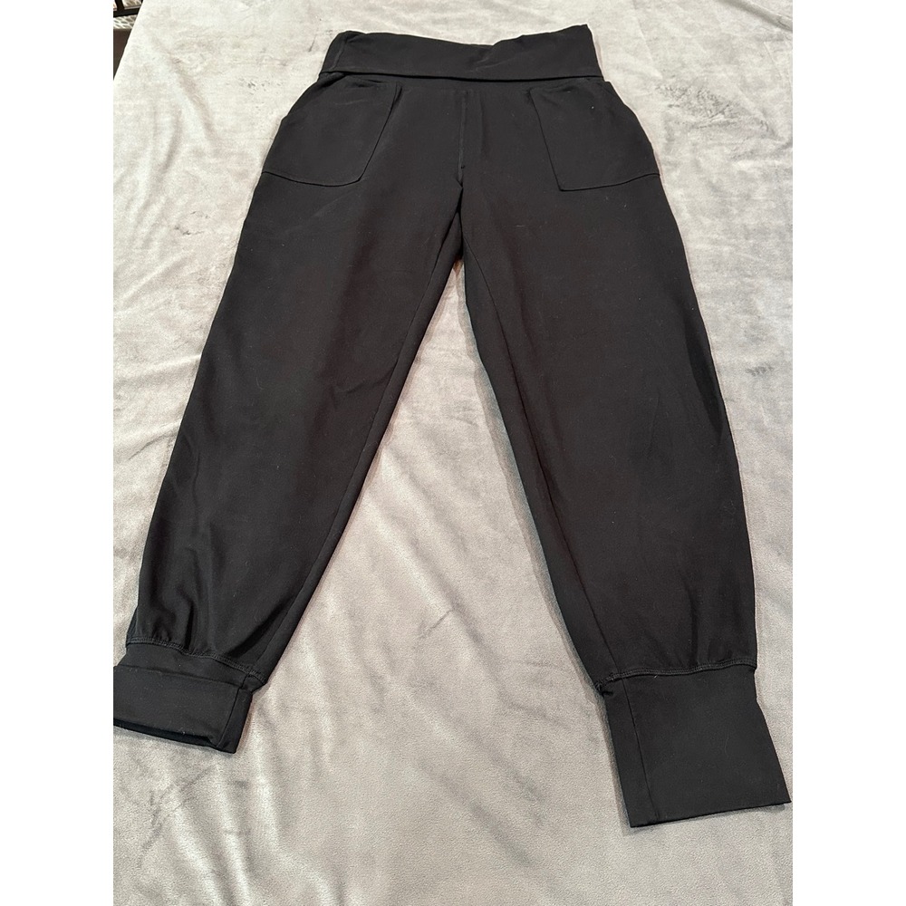 OFFLINE by Aerie Real Me Joggers Black High Waisted Foldover Pants Medium Long